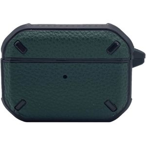 Hoesje geschikt voor Airpods Pro - Softcase - Sleutelhanger - Cover - Siliconen - Donkergroen