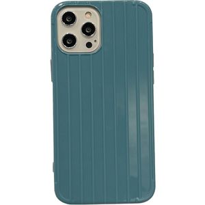 iPhone 12 Pro Max hoesje - Backcover - Patroon - TPU - Zeeblauw