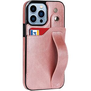 Samsung Galaxy S21 Ultra hoesje - Backcover - Pasjeshouder - Portemonnee - Handvat - Kunstleer - Roze