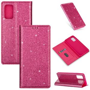 Samsung Galaxy A52 hoesje - Bookcase - Pasjeshouder - Portemonnee - Glitter - TPU - Roze