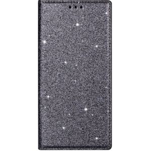 Samsung Galaxy A34 5G hoesje - Bookcase - Pasjeshouder - Portemonnee - Glitter - TPU - Grijs
