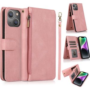 Samsung Galaxy A51 hoesje - Bookcase - Pasjeshouder - Portemonnee - Rits - Kunstleer - Rose Goud