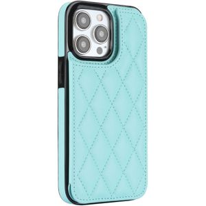 iPhone 13 Mini hoesje - Backcover - Pasjeshouder - Kunstleer - Turquoise