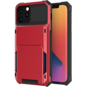 iPhone 11 hoesje - Backcover - Pasjeshouder - Portemonnee - TPU - Rood