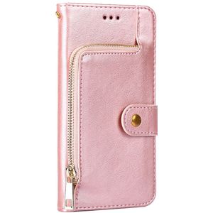 iPhone 8 hoesje - Bookcase - Koord - Pasjeshouder - Portemonnee - Rits - Kunstleer - Rose Goud