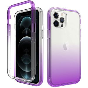 iPhone 11 hoesje - Full body - 2 delig - Shockproof - Siliconen - TPU - Paars