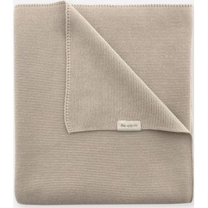 Ledikantdeken gebreid Beige