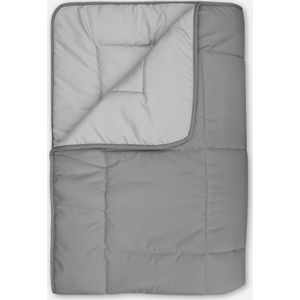 Walra Travel Textiles - Camper en caravan beddengoed - Dekbed 140 x 200 - Travel Bed-in-Bag - Lichtgrijs / Antraciet