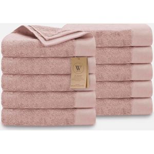 Walra - Remade Cotton - Handdoekset - Poeder Roze - 50x100 cm - Set van 10 stuks