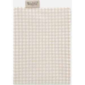 Walra Ledikantlaken Mini Checkmates Beige - 100x150 cm - Ledikant - 100% Katoen