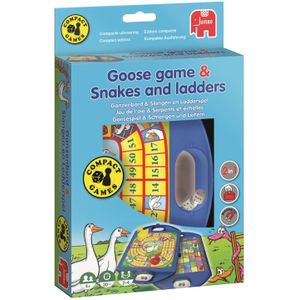 Jumbo Ganzenbord & Slangen en Ladderspel Reisspel - Geschikt voor kinderen vanaf 4 jaar - 2-4 spelers