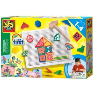 SES - My First - Hamertje Tik - Fantasie - Montessori - set met Stickers - Inclusief Hamer