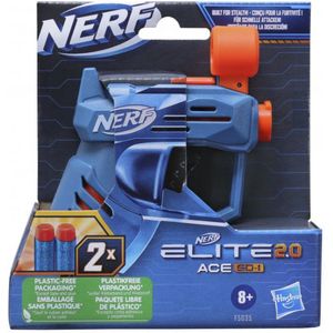 NERF Elite 2.0 Ace SD-1: Compacte blaster met draaiend magazijn, 27 meter bereik en 12 darts