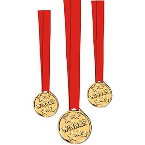 6 Medailles winner met rood lint 14575