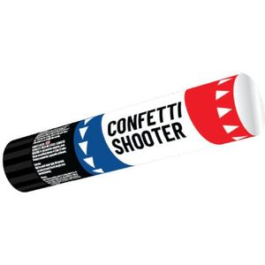 Confetti shooter rood/wit/blauw 20cm