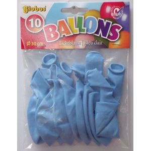 10 lichtblauwe ballonnen 2087
