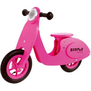 Loopscooter hout roze 22029