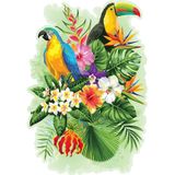 Wooden puzzle Tropical birds L 300