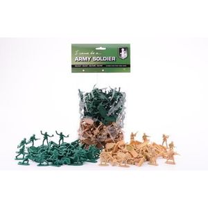 Johntoy Army Soldier 100 Soldaatjes Groen/bruin 5 Cm