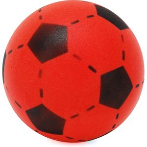 Softbal Foam - Voetbal Print - Rood - Zacht - 20 cm