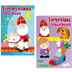 Sinterklaas kleurboek met stickers 2 ass