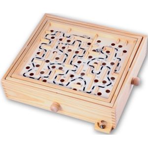 Labyrinth Hout Groot - Behendigheidsspel voor alle leeftijden - 32x28x8 cm - Inclusief luxe verpakking