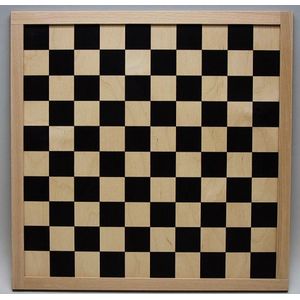 HOT Games Schaak-dambord triplex Zwart V.45mm 40cm - Geschikt voor schaakstukken met Staunton maat 3