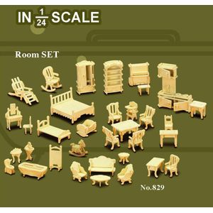 Bouwpakket set poppenhuismeubels 829