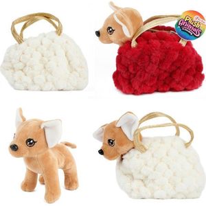 Pluchen hond chihuahua in handtas 75261Z