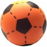 Softbal foam - voetbal print - oranje - zacht - 20 cm