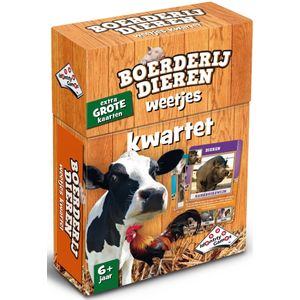 Identity Games Boerderijdieren Weetjes Kwartet - Voor 2-4 spelers vanaf 6 jaar - Extra grote kaarten