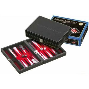 Philos Backgammon Tinos klein rood 23x16.5cm Backgammon Tinos rood klein (23x16.5 cm)