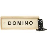 Twisk Domino spel in houten kistje 5214 - Klassiek denkspel voor jong en oud - Leeftijd 3+ - 28 dominostenen - Afmetingen 15x5x3cm