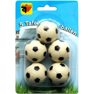 Tafelvoetbal b.5 x wit/zw.m.profiel 32mm
