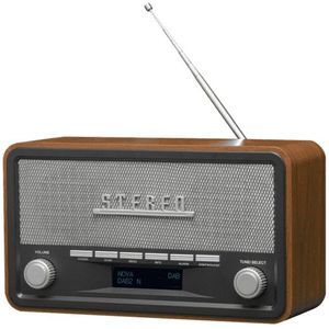 Verpakkingsschade- Denver Dab 18 Dab Radio + Bluetooth - Hout - New