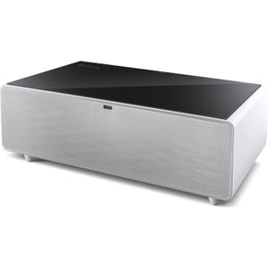 CASO Design Sound & Cool tafelkoelkast en soundstation (F, 460 mm hoog, zwart/wit)