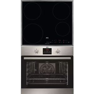 AEG KOMB305I inbouw ovenset (met inductie kookplaat, A, 72 liter)