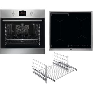AEG MAXIB306PI Serie 6000 met SurroundCook ring heteluchtsysteem inbouw ovenset (met inductie kookplaat, A+, 72 l)