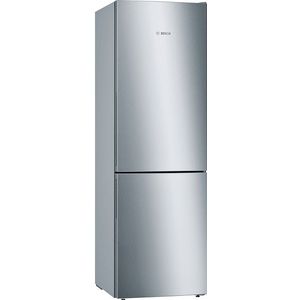 BOSCH KGE364LCA Serie 6 koelkast met vriezer (C, 149 kWh, 1860 mm hoog, RVS look)