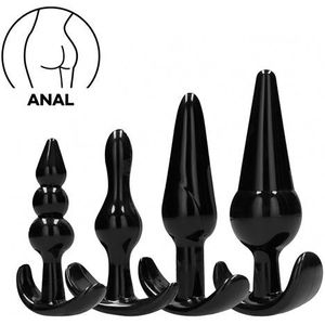 Erovibes - Buttplug Set 4 Stuks - Buttplugs Voor Mannen - Buttplug Vrouw - Anaal Plug - Plug anaal - Plug Anal
