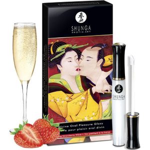 Shunga Divine Oral Pleasure Gloss Aardbei 10 ml