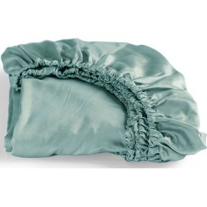 Cinderella - Sundays - Hoeslaken - Tot 25 cm matrashoogte - Satijn - 100x210 cm - Mineraal Groen