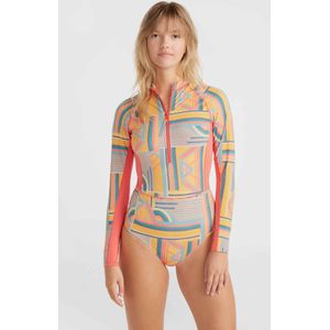 O'Neill Women Of The Wave Long Sleeve Surf Suit  - Dames - Geel - Maat: S
