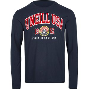 O'Neill State T-Shirt Lange Mouwen  - Heren - Blauw - Maat: S