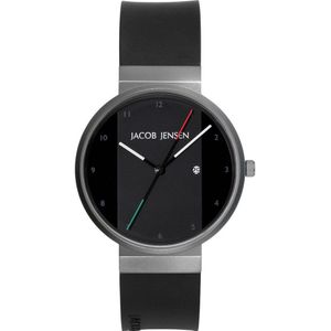 Jacob Jensen - 645 - Digitale Horloge - Grijs - Titanium - Zwart