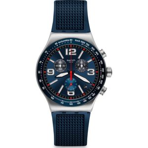 Swatch Irony - Chrono New YVS454 Blue Grid Horloge