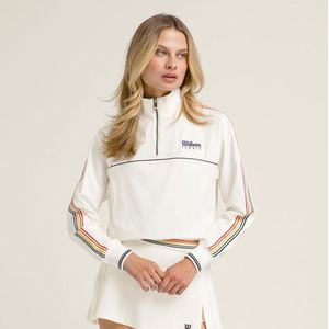 Wilson Davenport Woven Popover Sweatshirt Damen in creme, Größe: S