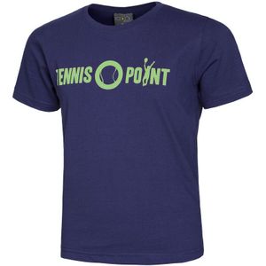 Tennis-Point Basic Cotton T-Shirt Kinder in dunkelblau