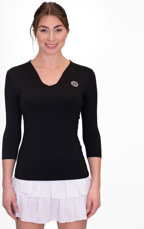 BIDI BADU Crew V-Neck Longsleeve Damen in schwarz, Größe: S