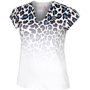 BIDI BADU Leoparty Styles V-Neck T-Shirt Damen in weiß, Größe: L